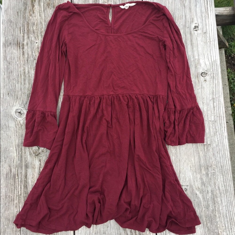 Burgundy Babydoll dress